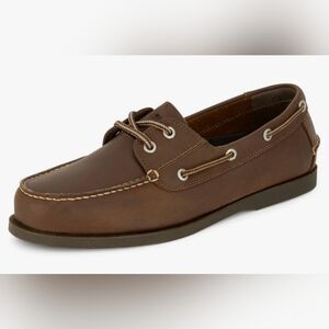 Dockers Vargas Men's Rust Brown Leather Boat Shoes--Size 13 Wide